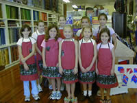 Summer Sewing Camp Kids in their aprons